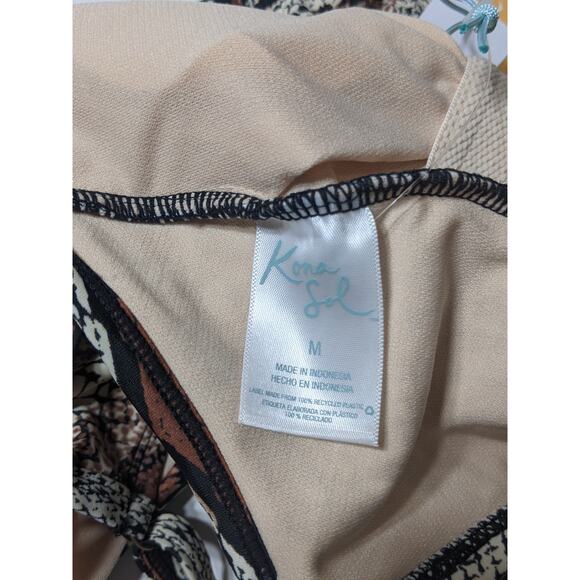 Kona Sol One Piece Swimsuit M 8-10‎ Women's Animal Print Medium Coverage Snake - Picture 9 of 10